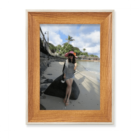 beach coconut tree ellie yao girl st desktop wooden photo frame display picture art painting multiple sets
