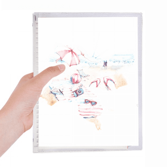 beach sea bumbersull watercolor painting notebook loose diary refillable journal statiry