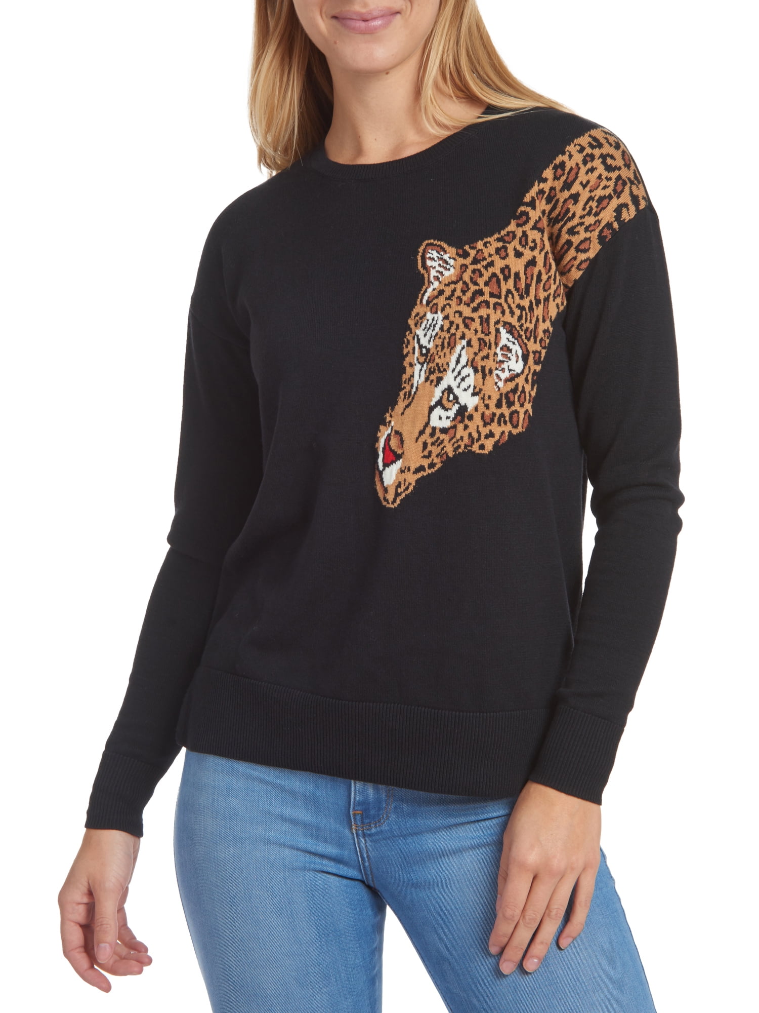 Cheetah sweater women's outlet