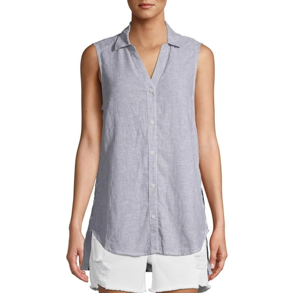 beachlunchlounge Women's Redda Sleeveless Linen Tunic