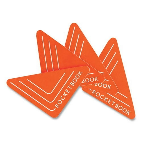 beacons smart stickers for whiteboards, triangles, orange, 2.5"h, 4/pack | Bundle of 10 Each