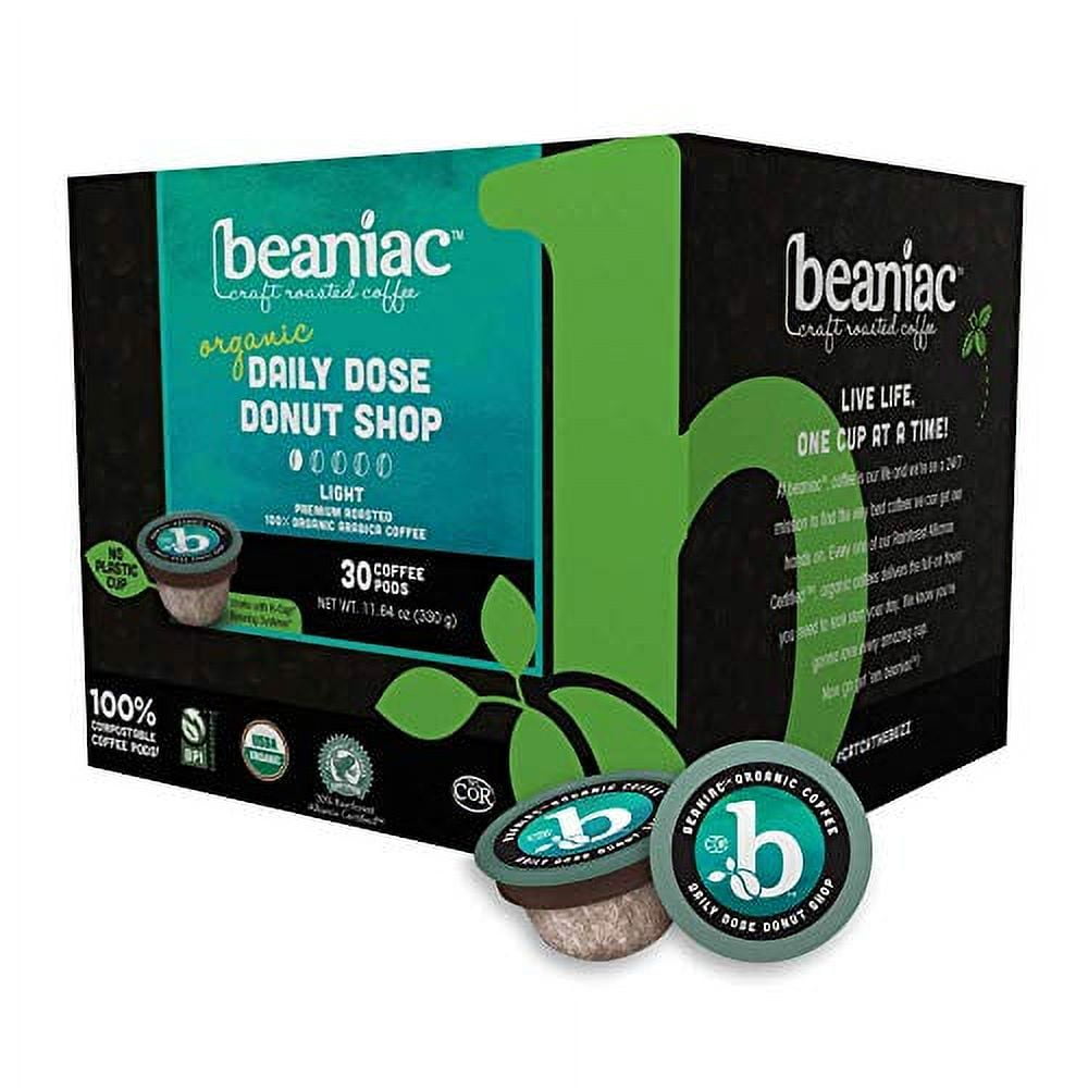 https://i5.walmartimages.com/seo/beaniac-Organic-Daily-Dose-Donut-Shop-Light-Roast-Single-Serve-Coffee-K-Cup-Pods-Rainforest-Alliance-Certified-30-Commercially-Compostable-Keurig-Bre_f162325d-1a93-462e-93df-7d595711ff93.d41c18cccdaa8b49181db5779ff91398.jpeg