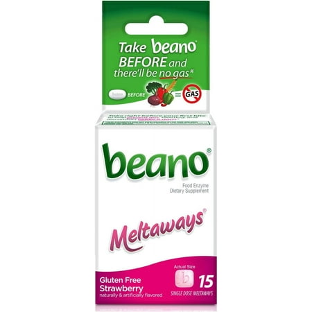 beano Strawberry Meltaways Gas Prevention (15 Count (Pack of 1))