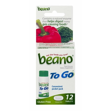 beano To Go Gas Prevention | Bloating Relief | 12 Tablets
