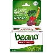Beano Digestive Enzyme, Gas Prevention & Digestive Enzyme Supplement, 30 Count