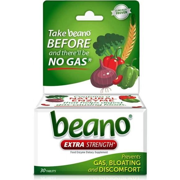 beano Ultra 800 Gas Prevention, Food Enzyme Dietary Supplement, Help Digest Gas-Causing Foods, 30 Tablets