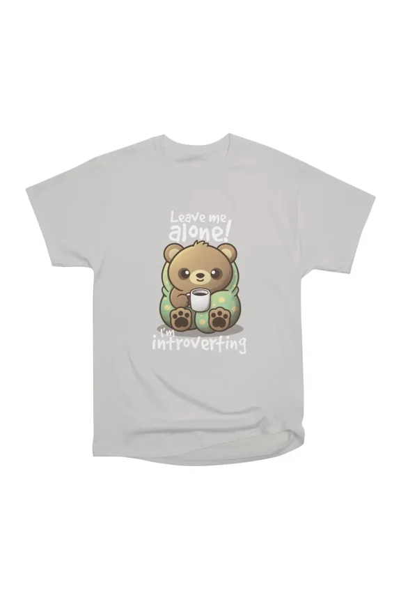 bear introverting T-Shirt Tee Gift For Him Merch For Her Apparel For Friend