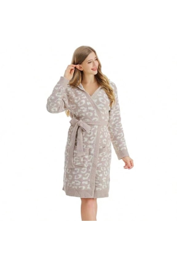 bearberry Cozy Robe Lightweight Soft Plush Bathrobe with Pockets for Women