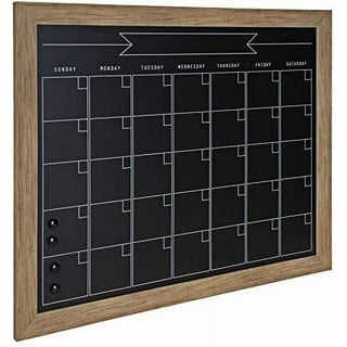 DOLLAR BOSS Magnetic Chalkboard Calendar for Wall 14 x 17 Chalk Board Dry  Erase Calendar Board for Wall Rustic Wooden Frame for Office Home School  Bedrooms