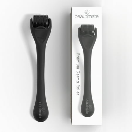 beautimate Titanium 1.0 mm Microneedle Derma Roller with Travel Case