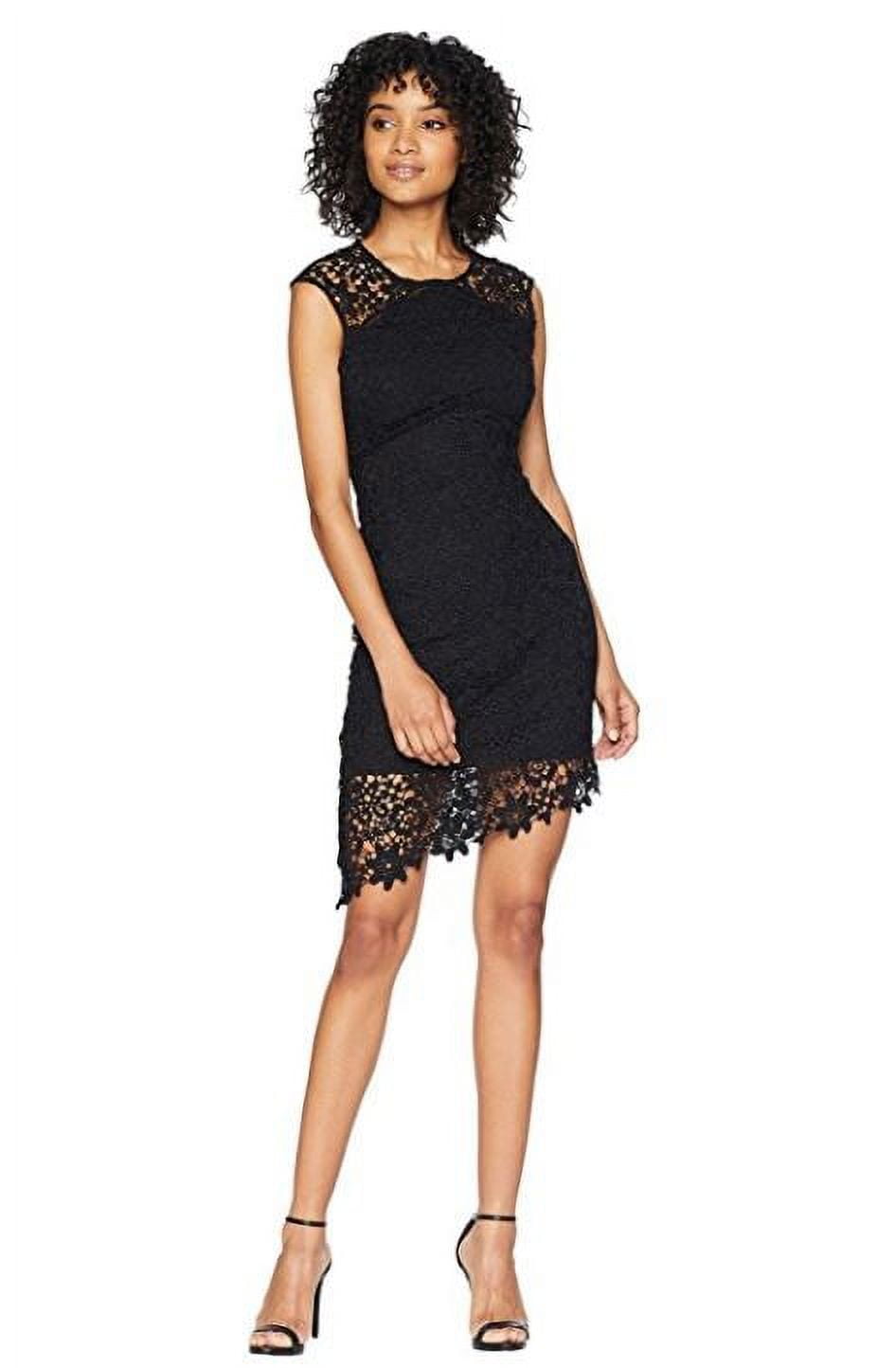 chinese dress ladies Bebe Women's Lace Bell Sleeve Cutout Dress - Black main image 0
