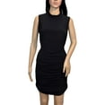thumbnail image 1 of bebe Black Ruched Dress (12), 1 of 1