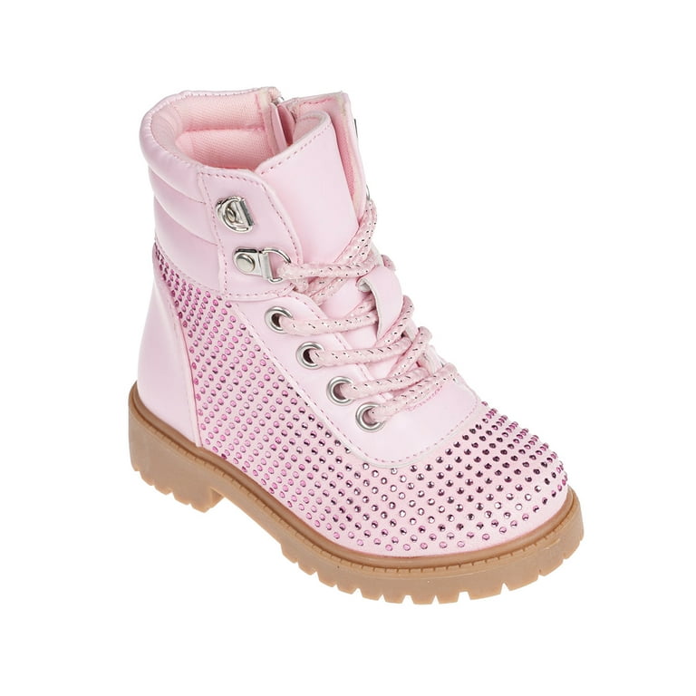 bebe Comfortable Western Riding Boots for Toddler Girls, Pink