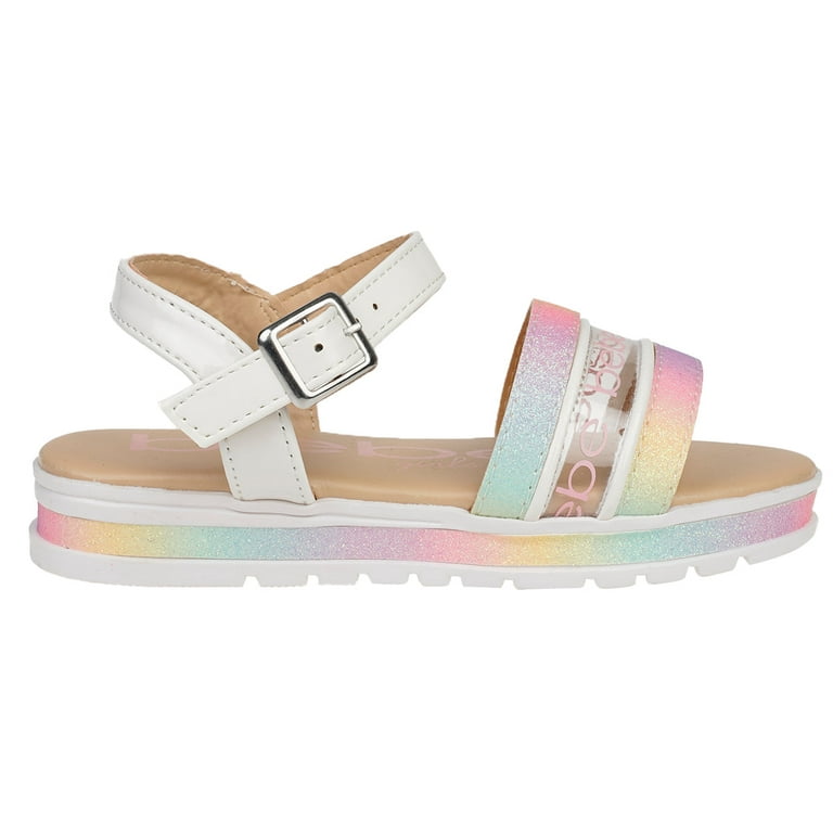 Iridescent sales sandals rainbow