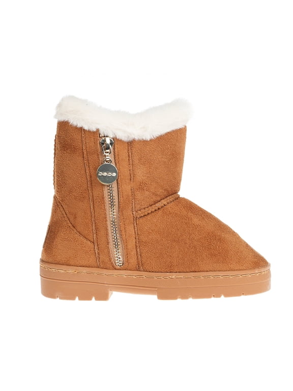 Faux Fur Trendy Winter Boots for Little Girls, Size 12