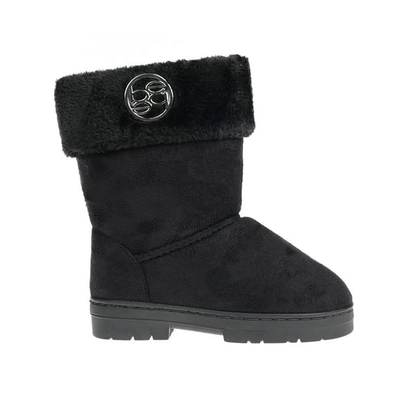 bebe Faux Fur Trendy Winter Boots for Little Girls, Size 12