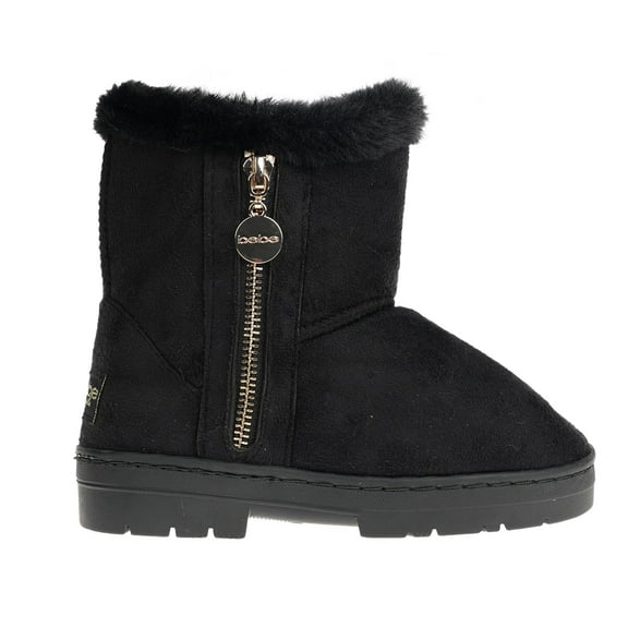 bebe Faux Fur Trendy Winter Boots for Little Girls, Size 1