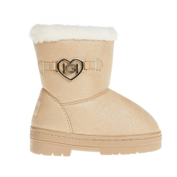 bebe Faux Fur Trendy Winter Boots for Toddler Girls, Size 6