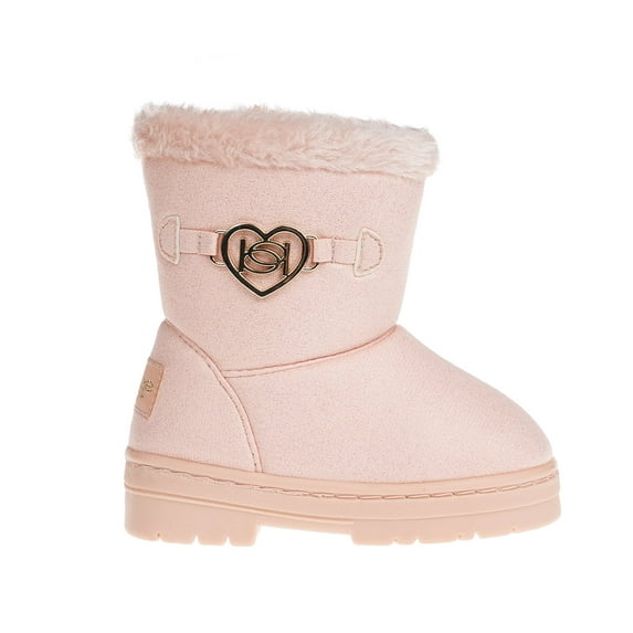 bebe Faux Fur Trendy Winter Boots for Toddler Girls, Size 7