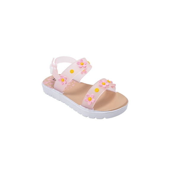 bebe Girl's Sandals – Cute Fashion Flat Sandals, Summer Flats with Fruit Charms and Ankle Strap (Toddler-Little Kid-Big Kid)