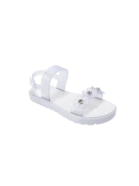 Girl's Sandals – Cute Fashion Flat Sandals, Summer Flats with Fruit Charms and Ankle Strap (Toddler-Little Kid-Big Kid)