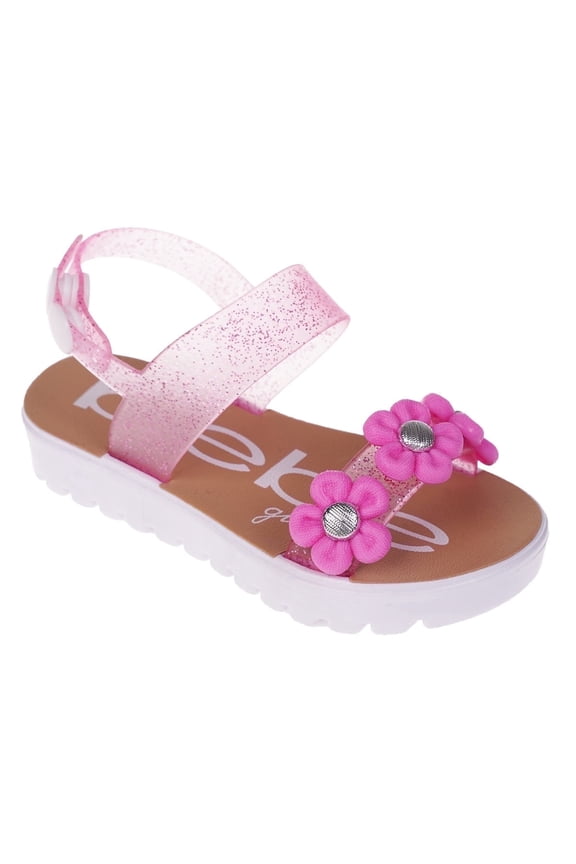 Girl's Sandals – Cute Fashion Flat Sandals, Summer Flats with Fruit Charms and Ankle Strap (Toddler-Little Kid-Big Kid)