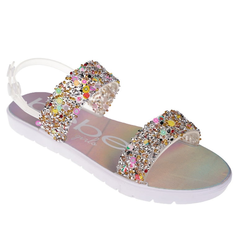 Bebe rhinestone sandals cheap