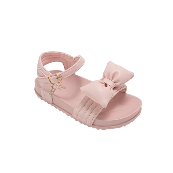 bebe Girl's Footbed Sandals - Sparkle Finish with Glitters, Beads, Charms, and Flowers