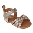 thumbnail image 1 of bebe Girl's Infant Flat Shoes with Metallic Shimmer, Glitter and Rhinestone - Flats For Infants, Light Gold, 1, 1 of 9