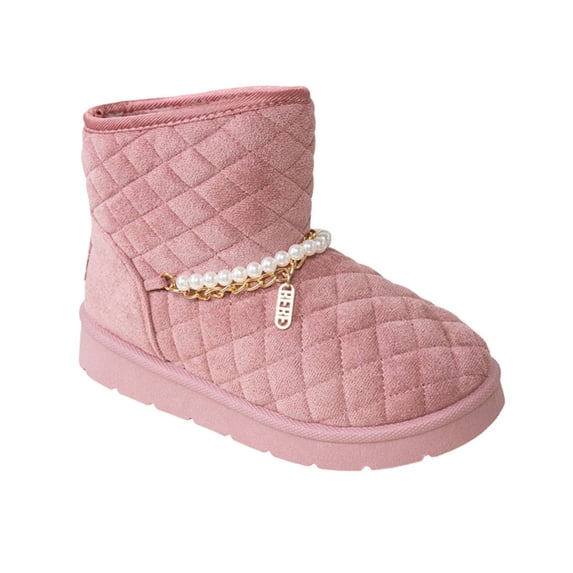 bebe Girl's Quilted Cozy Boots with Memory Foam Insoles