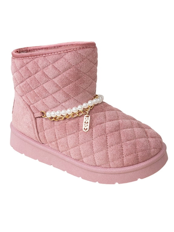 Girl's Quilted Cozy Boots with Memory Foam Insoles