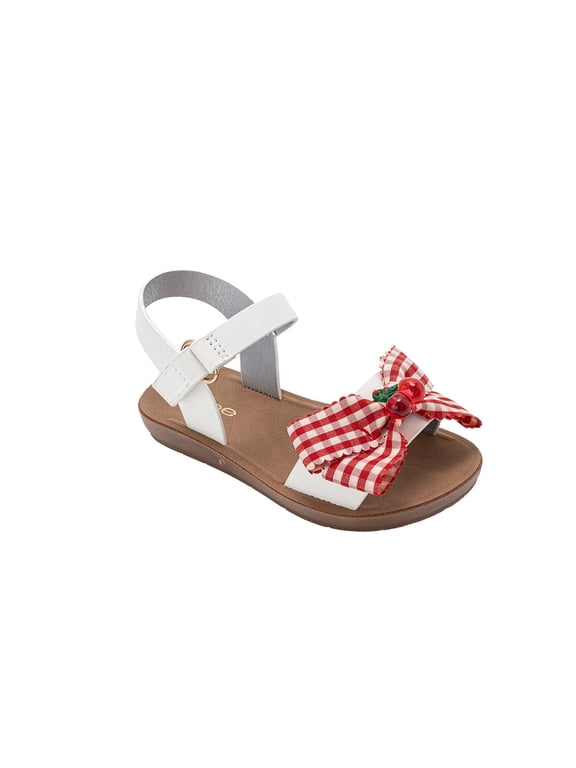 Girl's Sandals – Cute Fashion Flat Sandals and Summer Shoes with Bow and Ankle Strap (Toddler/Little Kid/Big Kid)