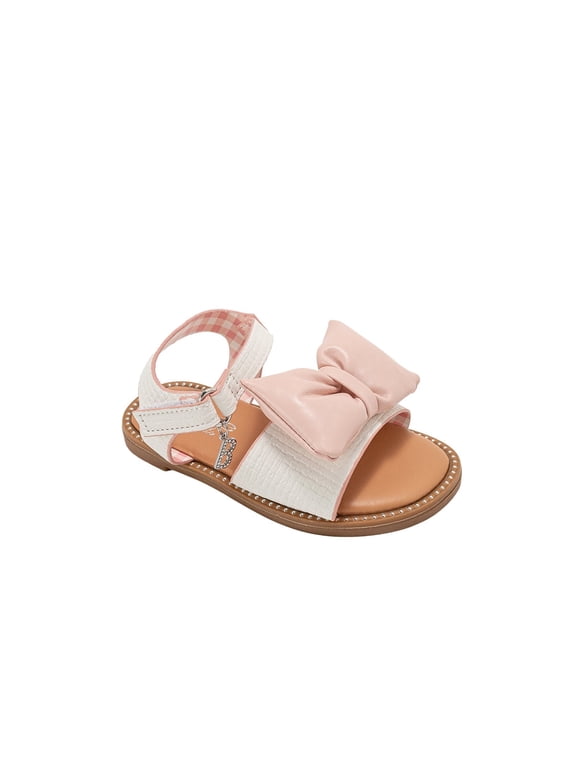 Girl's Sandals – Cute Fashion Flat Sandals and Summer Shoes with Bow and Ankle Strap (Toddler/Little Kid/Big Kid)