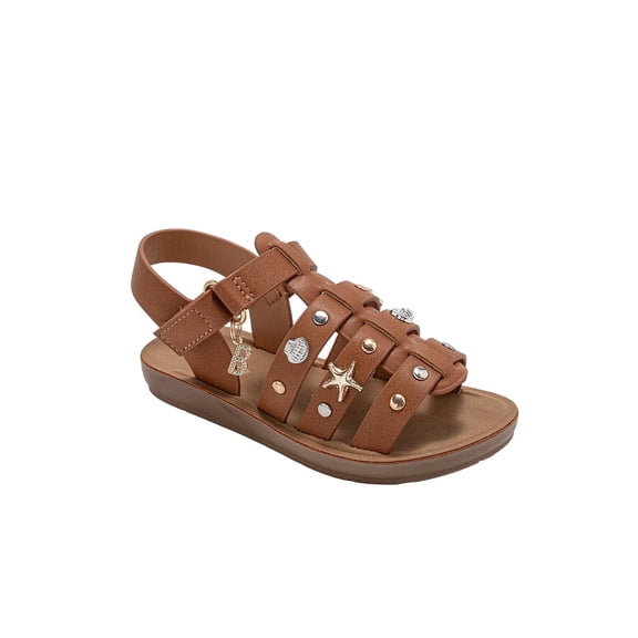 bebe Girl's Sandals – Strappy Flat Sandals and Studded Summer Shoes (Toddler/Little Kid/Big Kid)