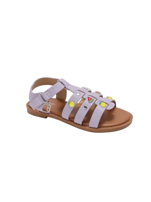 Girl's Sandals – Strappy Flat Sandals and Studded Summer Shoes (Toddler/Little Kid/Big Kid)