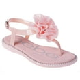 thumbnail image 1 of bebe Girl's Sandals- Summer Sandals with Rhinestones - Flat Sandals for Little Kid/Big Kid, Blush, 2-3, 1 of 8