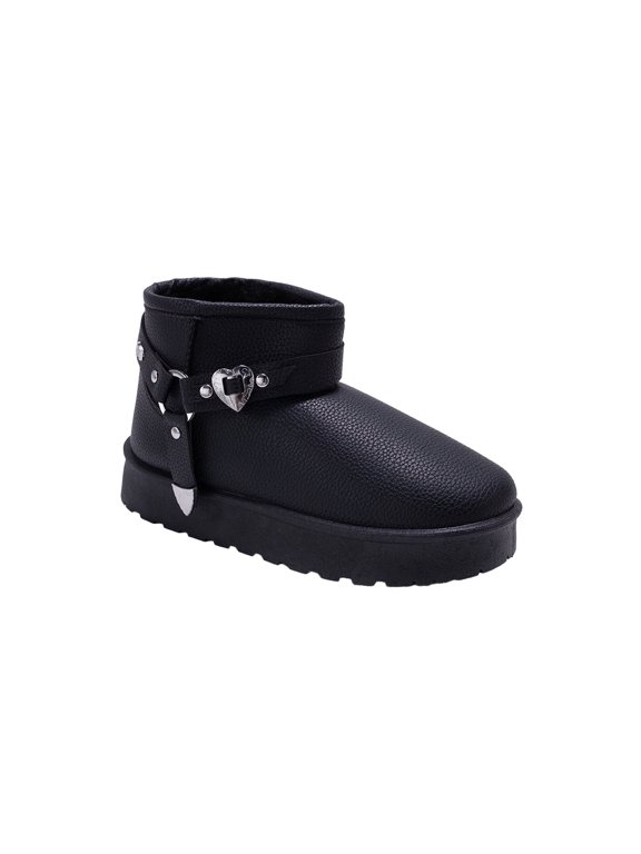 Girls Winter Boots – Fashion Boots for Girls, Cozy Girls Booties, Warm Boots for Cold Weather, Cute Ankle Boots for Little Kid/Big Kid