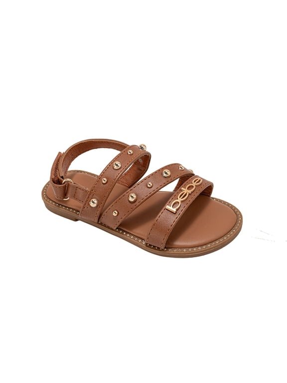 Girl's fashion Sandals with Dome Stud and bebe Logo for (Little Kid/Big Kid)