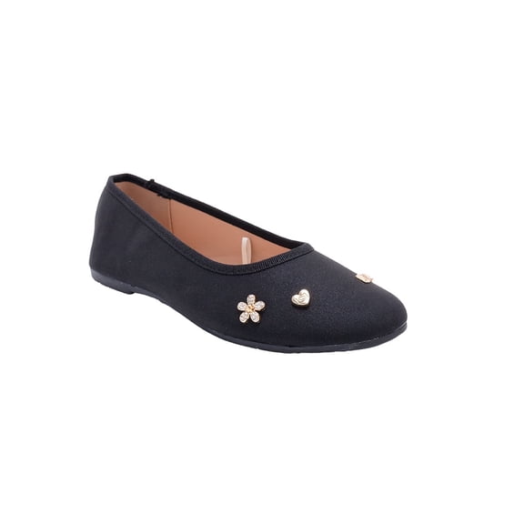 bebe Girls' Ballet Flats – Sparkly Ballet Shoes for Girls with Charms, Dressy Ballet Flats for Little Kid/Big Kid
