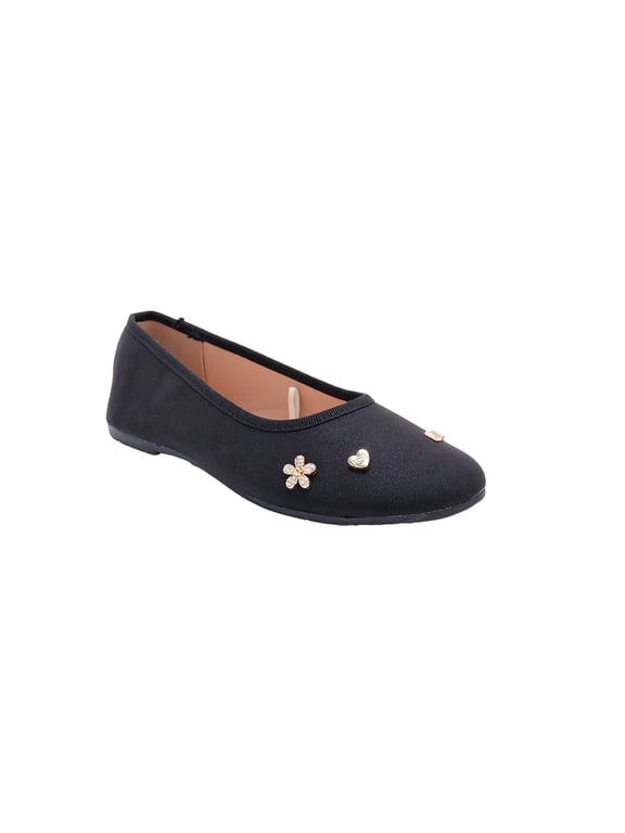Girls' Ballet Flats – Sparkly Ballet Shoes for Girls with Charms, Dressy Ballet Flats for Little Kid/Big Kid