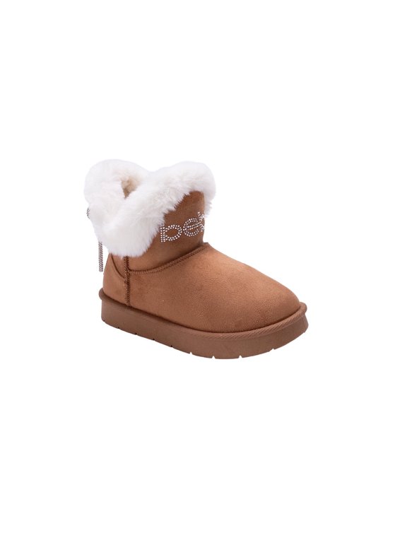 Girls' Boots – Fuzzy Winter Boots for Girls with Faux Fur and Bow, Cozy Winter Boots for Little Kid/Big Kid