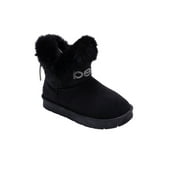 BEBE Girls' Boots – Fuzzy Winter Boots for Girls with Faux Fur and Bow, Cozy Winter Boots for Little Kid/Big Kid