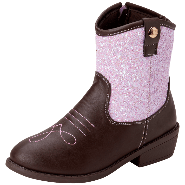 bebe Girls Boots Western Cowboy Boots with Glitter Toddler
