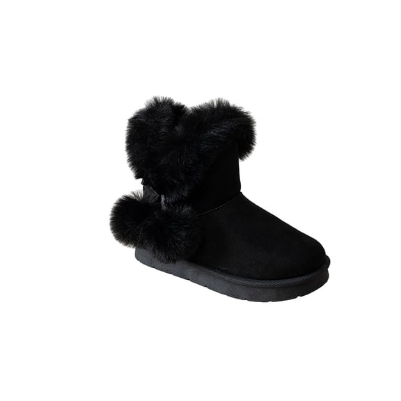 bebe Girls Cozy Winter Boot with Fur Trim and Memory Foam Insole
