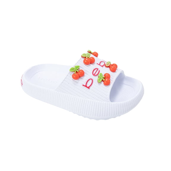 bebe Girls’ EVA Slide - Lightweight Comfy Slide Sandals with Charms (Little Kid/Big Kid)