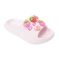 thumbnail image 1 of bebe Girls’ EVA Slide – Lightweight Comfy Slide Sandals with Fruit Charms (Little Kid/Big Kid), 1 of 7