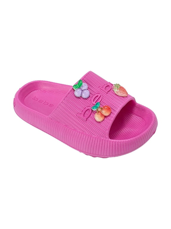 Girls’ EVA Slide – Lightweight Comfy Slide Sandals with Fruit Charms (Little Kid/Big Kid)