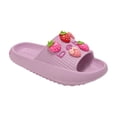 thumbnail image 1 of bebe Girls’ EVA Slide – Lightweight Comfy Slide Sandals with Fruit Charms (Little Kid/Big Kid), 1 of 7