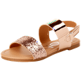 thumbnail image 1 of bebe Girls’ Sandal – Two Strapped Patent Leatherette Glitter Sandals (Toddler/Little Kid), 1 of 4