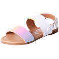 thumbnail image 1 of bebe Girls’ Sandal – Two Strapped Patent Leatherette Glitter Sandals (Toddler/Little Kid), 1 of 7